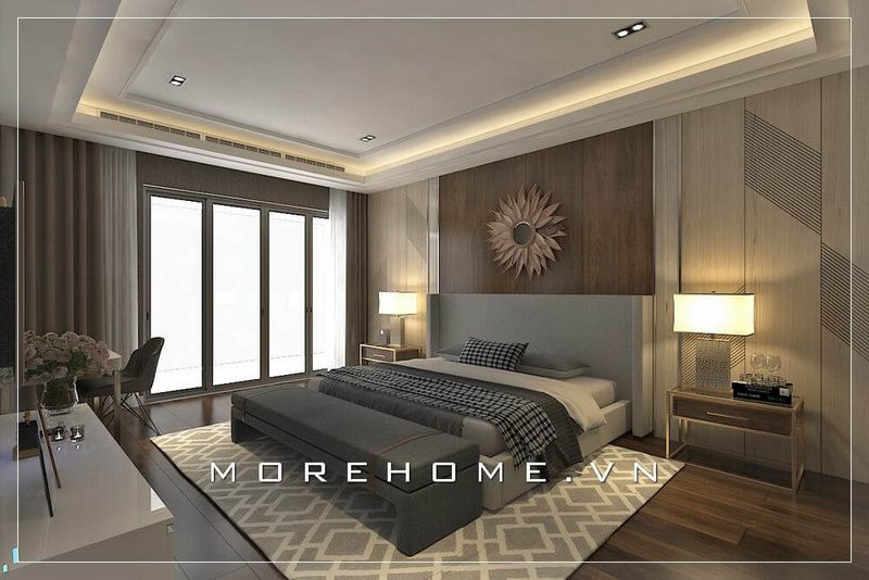 Mẫu giường bọc da